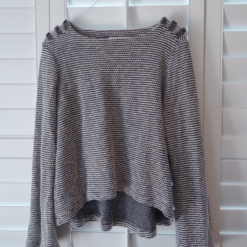 Grey & White Roxy Sweater